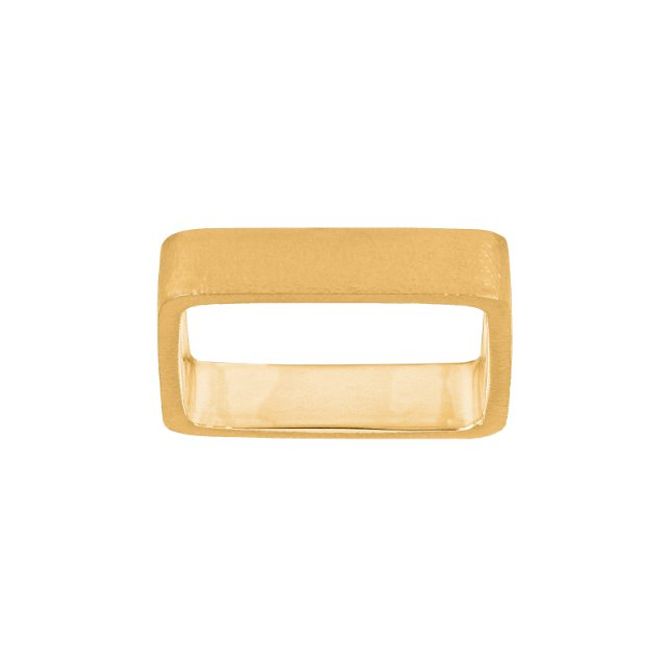 Hovedbilde SHAPE Sølv 925 forgylt ring - Kvadrat- str 58