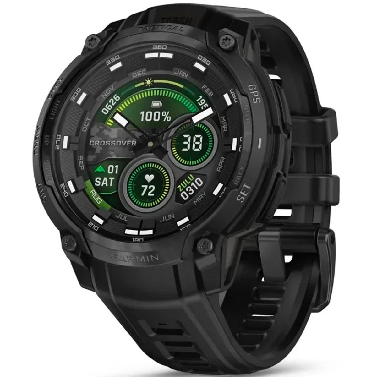 Garmin Instinct® Crossover AMOLED - Tactical Edition, Safirglass