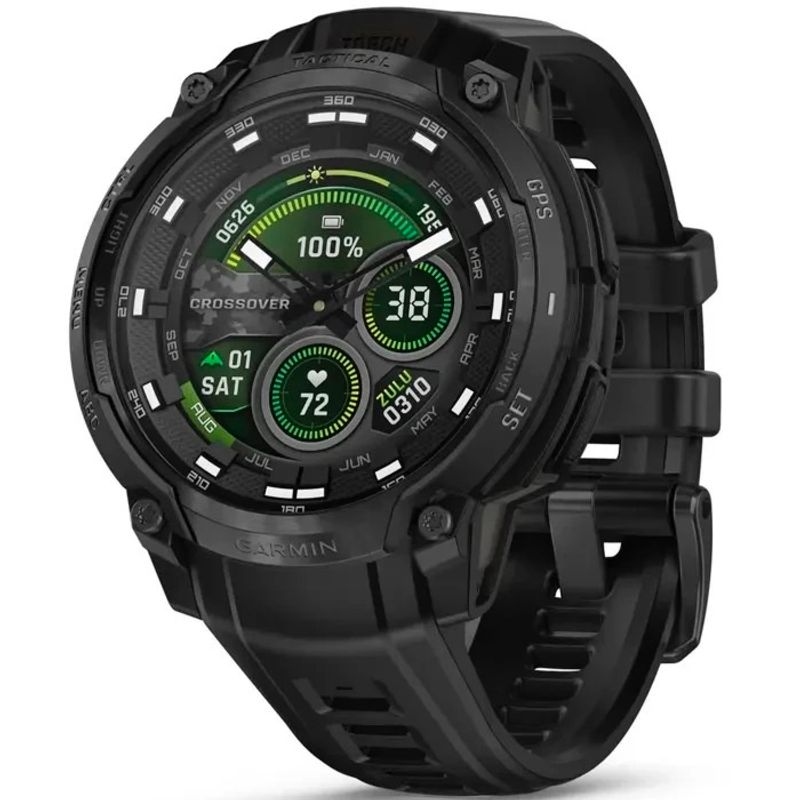 Garmin Ø47mm 100m' Instinct® Crossover AMOLED - Tactical Edition, Safirglass