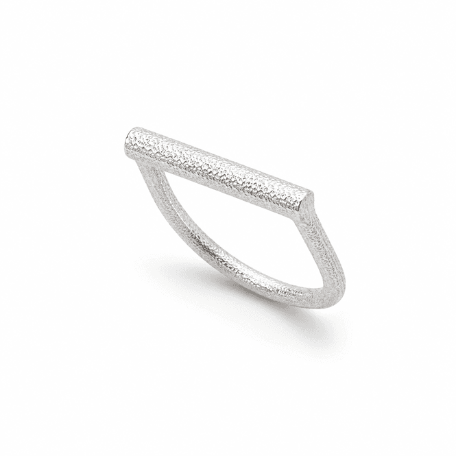 Hovedbilde 'MIU' ring i rhodinert sølv, str.56