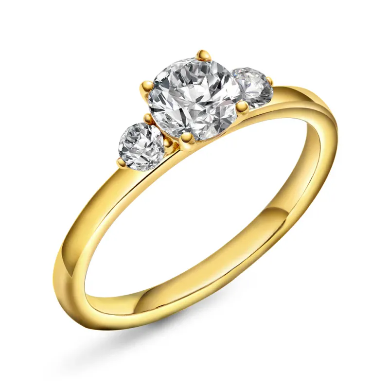 Ring PRINCESS 585 gull med LAB grown diamanter 0,95ct VS1