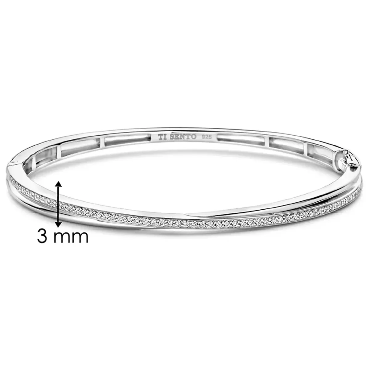 Ti Sento armring med lås L-19cm- 23045ZI