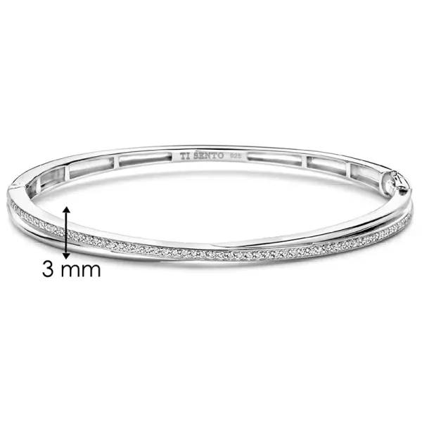 Hovedbilde Ti Sento armring med lås L-19cm- 23045ZI