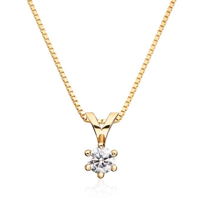 Hovedbilde Halskjede MARGRETE 585 gull med LAB grown diamant ...