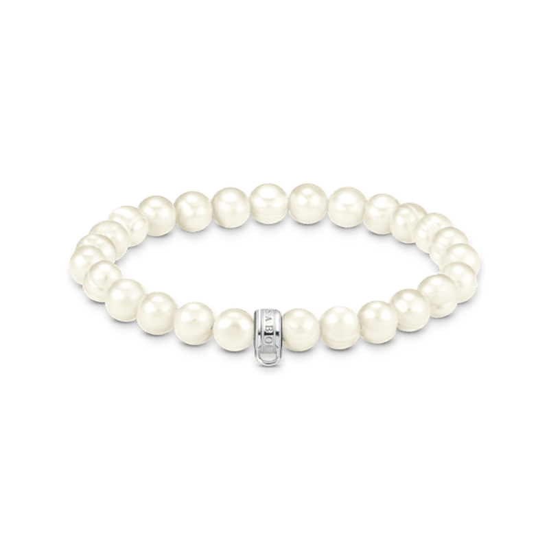  THOMAS SABO 19cm, armbånd for charms, ferskvanns kulturperler 