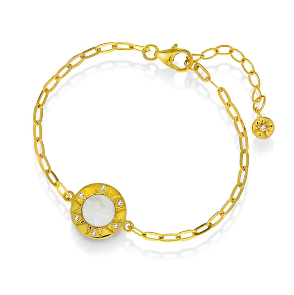 Hovedbilde Armbånd i forgylt sølv med perlemor- 38289