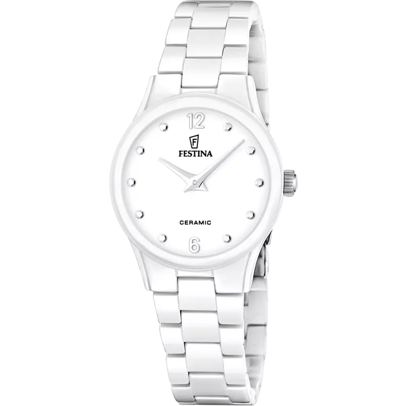 Festina Ø30,5mm 30m' Ceramic, hvit 