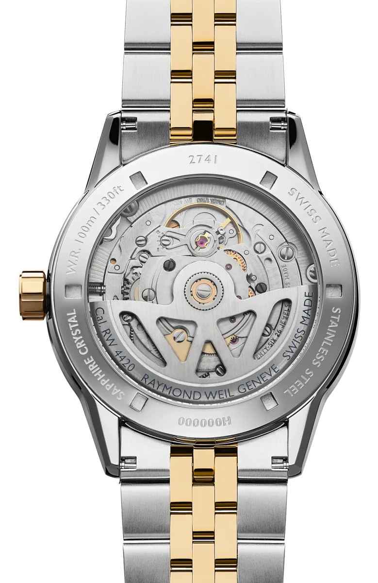 Raymond Weil Freelancer 40 mm, blue dial, Bicolor