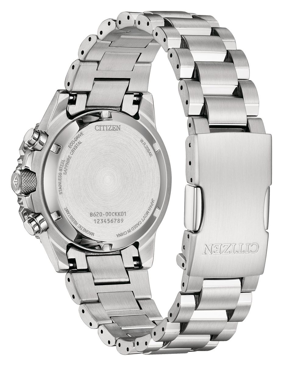 Citizen Eco-Drive Chrono Mens Stål / Sølv Ø40mm