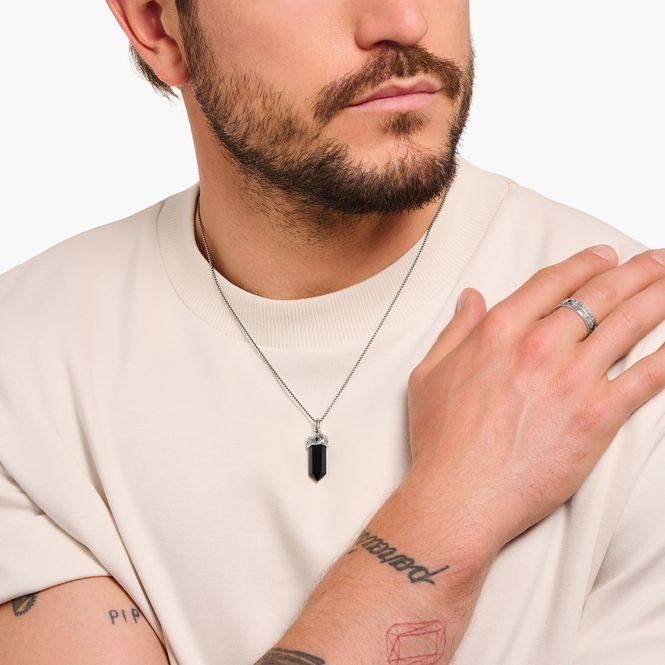 Hovedbilde THOMAS SABO Anheng, Onyx, inkl. kjede 60cm