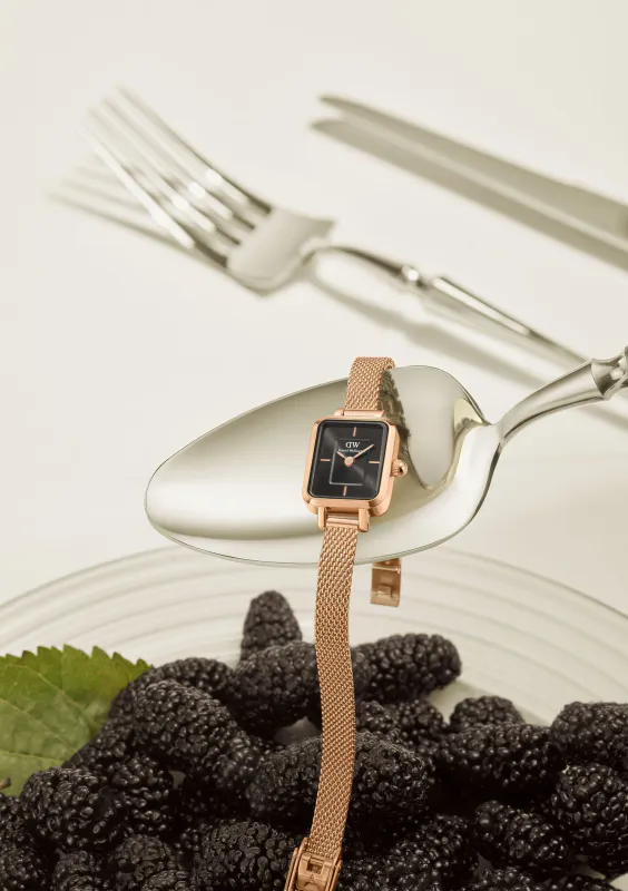 DW Quadro Mini Evergold Black 15,5x18mm
