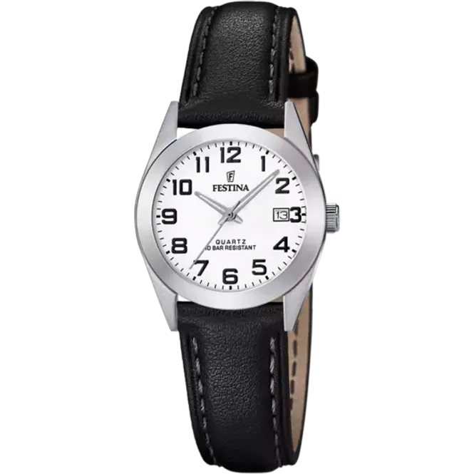 Hovedbilde Festina Dame, Ø28mm stål,100m, rem, hvit skive, ...