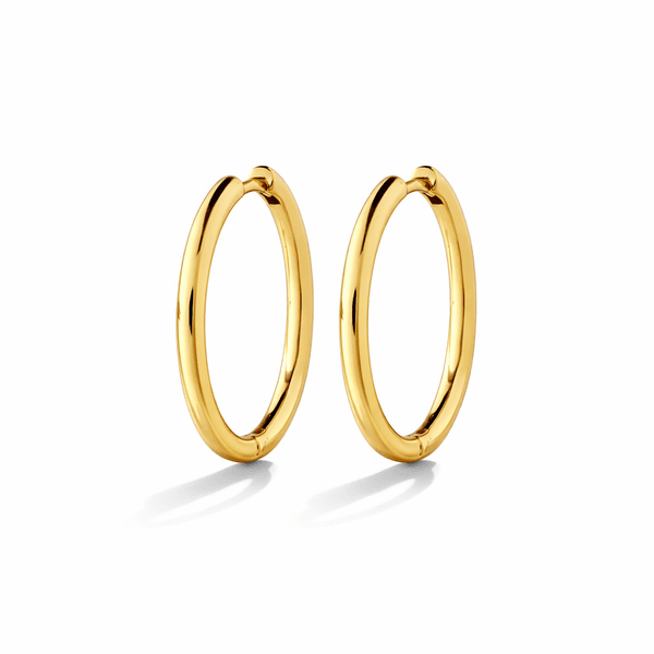 Hovedbilde PILGRIM CHARM øredobber, gullbelagt - Ø25mm