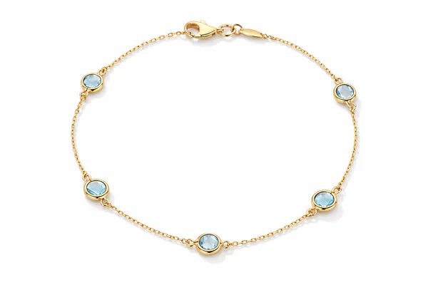 Hovedbilde Armbånd i 585 gult gull med cz- 19cm