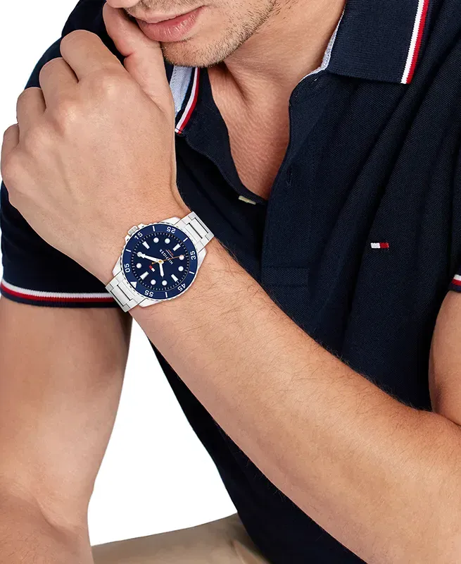 Tommy Hilfiger Ø42mm 10ATM stål/blå
