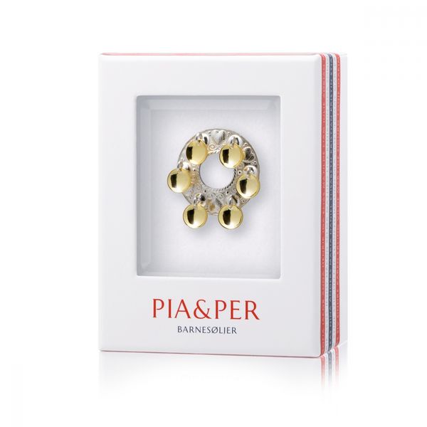 Hovedbilde Sølje, hvit m/forgylte løv