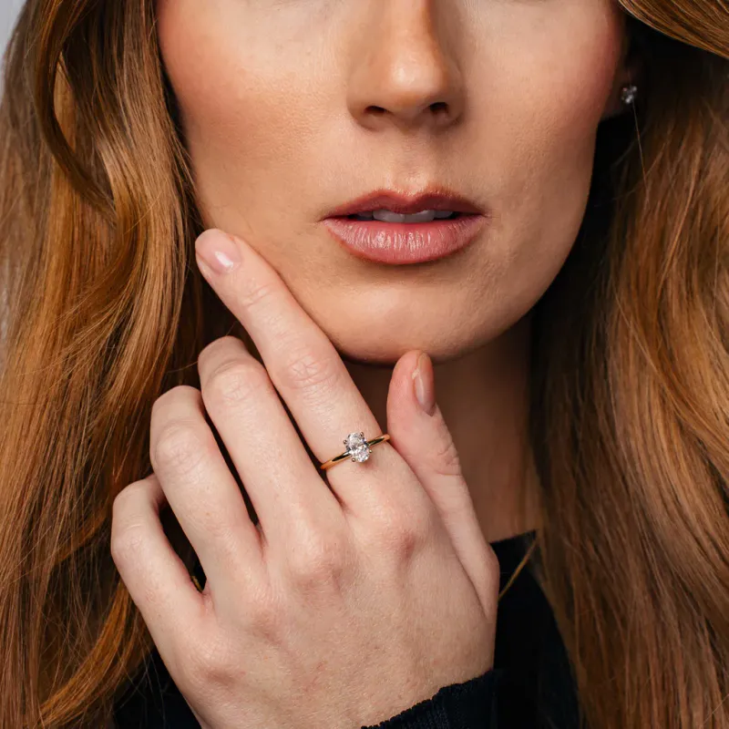 Ring EMPRESS 585 gull med LAB grown diamant 1,25ct VS1