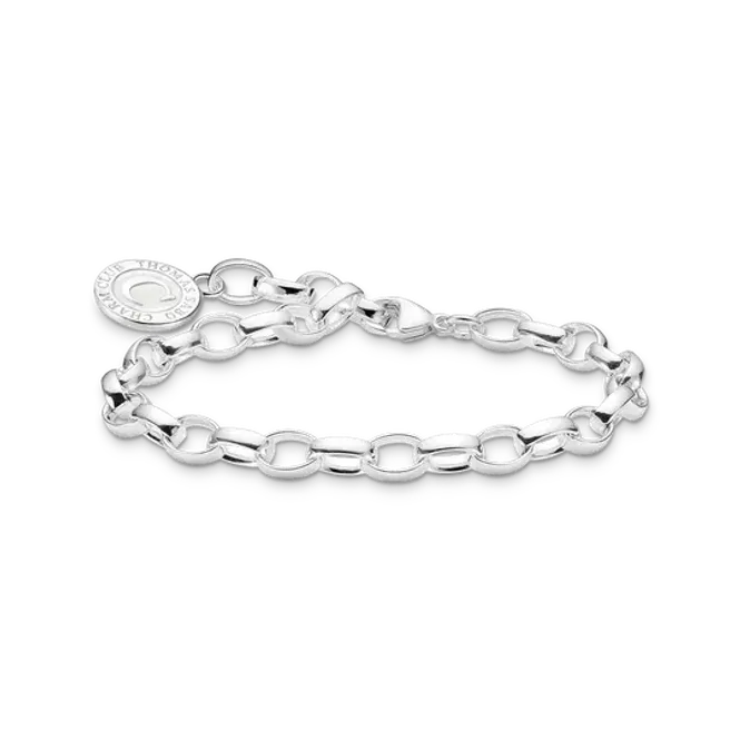 Hovedbilde THOMAS SABO 17cm, charms- armbånd i sølv med hvit ...