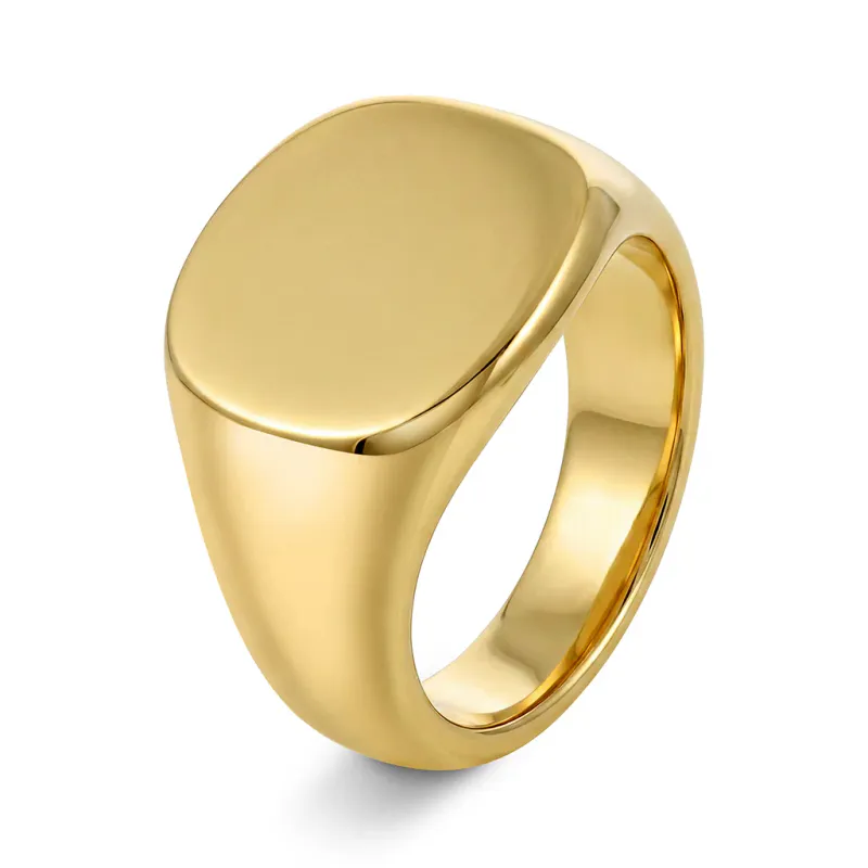 Frida Leonore by Gulldia- Rise- ring i forgylt stål B: 4mm H: 13mm