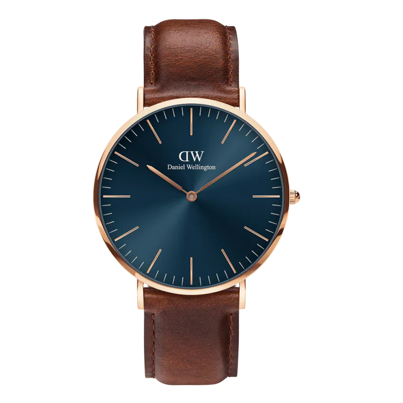 DW Classic St. Mawes Artic blå- brun- Ø40mm DW00100626
