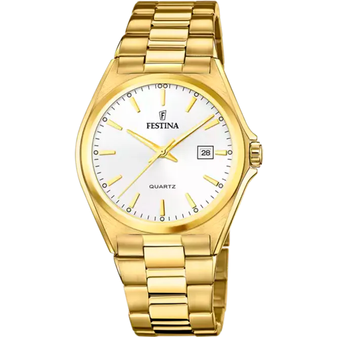 Hovedbilde Festina Ø40mm, herre, double, lenke, hvit skive 