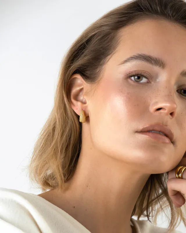 Mockberg Ørepynt - Honey Hoops Gold (Medium)  MO149