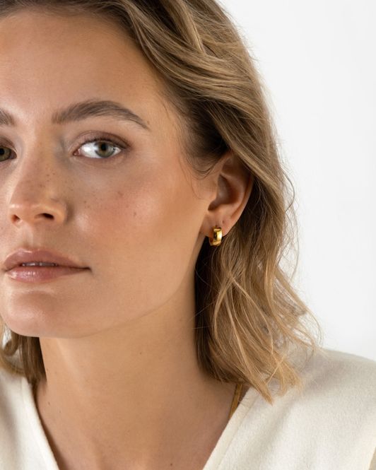 Hovedbilde Mockberg Ørepynt - Chunky Gold Hoops (Medium) ...