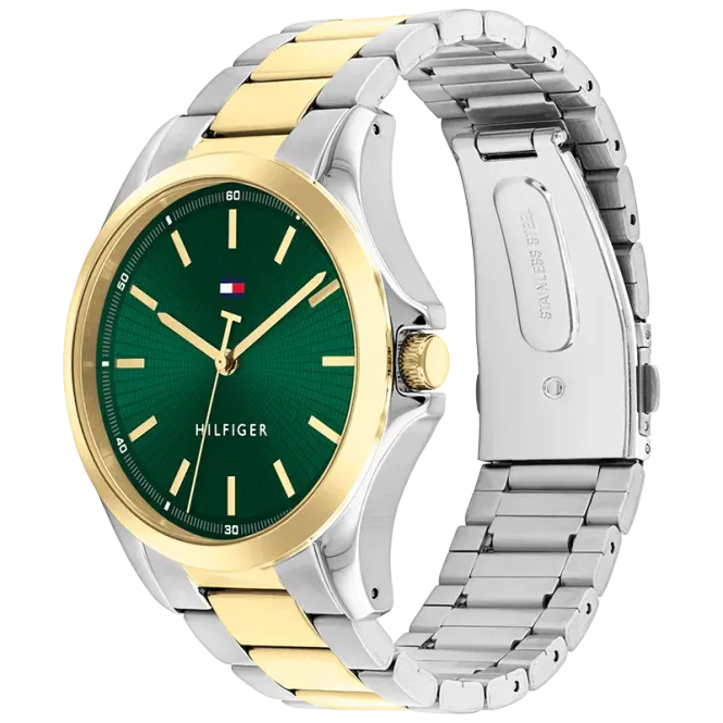 Hovedbilde Tommy Hilfiger Ø42mm 3ATM sølv/gull/grønn