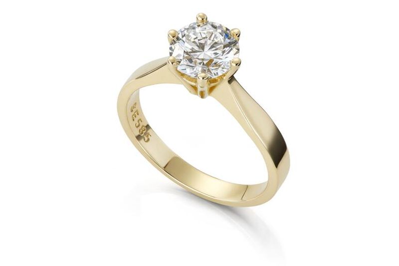 Ring MARGRETE 585 gull med LAB grown diamant 1,50ct VS1