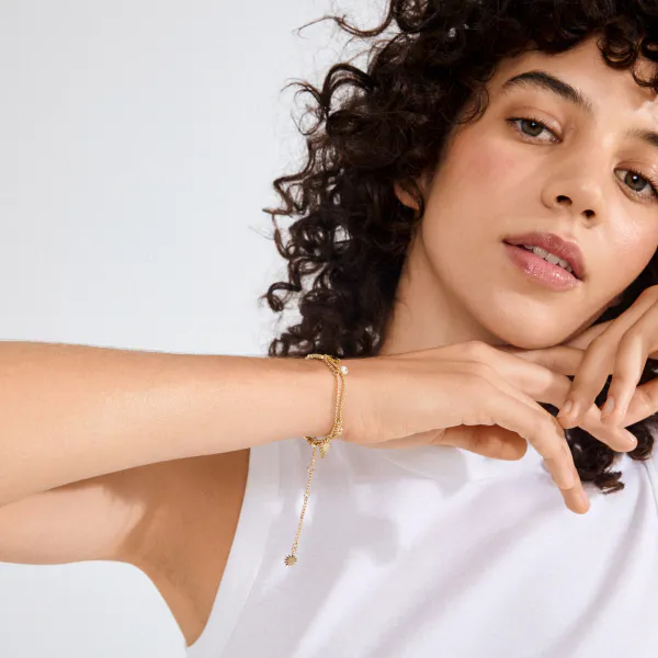 Hovedbilde PILGRIM PRISM armbånd gullbelagt, 32 cm + 8 cm ...